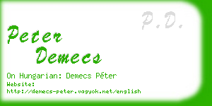 peter demecs business card